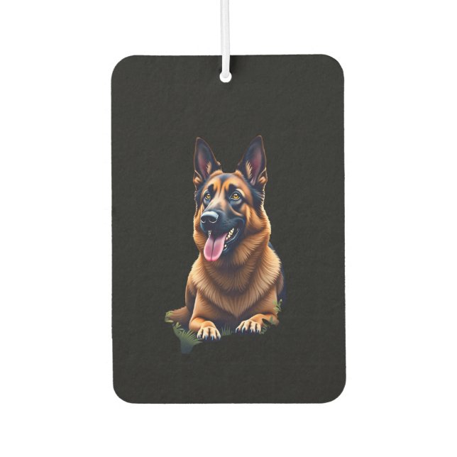 German Shepherd Dog Head Portrait Dog Lover Pet Ow Autolufterfrischer (Vorderseite)