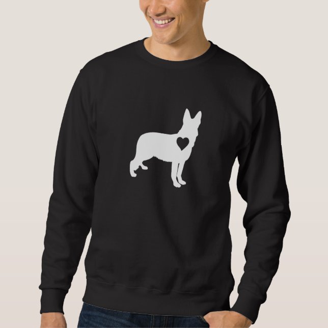 German Shepherd Dog Heart Sweatshirt (Vorderseite)
