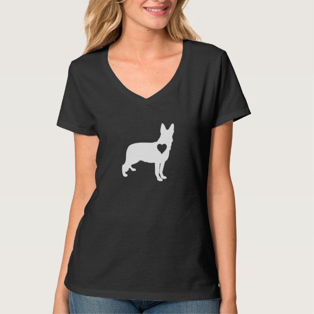 German Shepherd Dog Heart T-Shirt (Vorderseite)