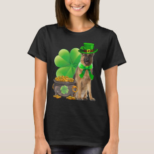 German Shepherd Dog Kleeblatt Irish Saint St Patri T-Shirt