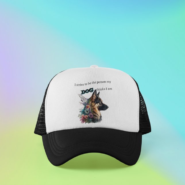 German Shepherd Dog Lover Trucker Hat Truckerkappe (Von Creator hochgeladen)