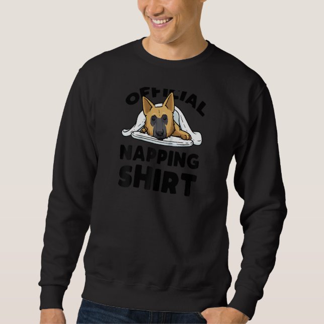 German Shepherd Dog Sleeping Pajama Schäferhund R Sweatshirt (Vorderseite)