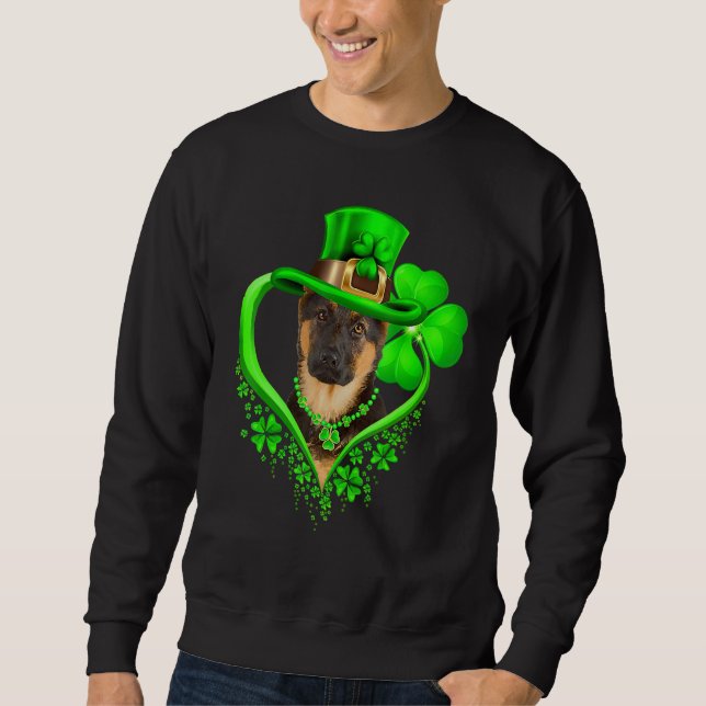 German Shepherd Dog St Patricks Day Lover Irish Sh Sweatshirt (Vorderseite)