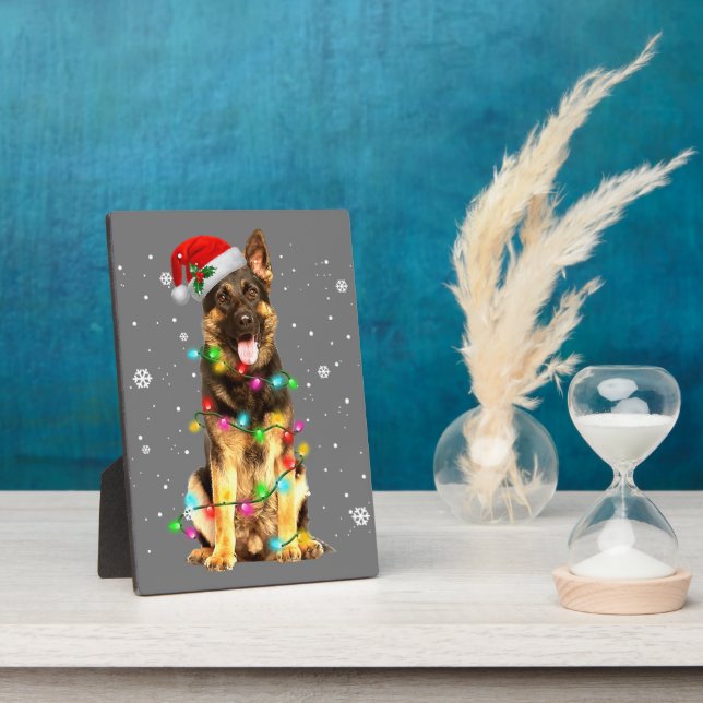 German Shepherd Dog Tree Christmas Sweater Xmas Do Fotoplatte (Seite)