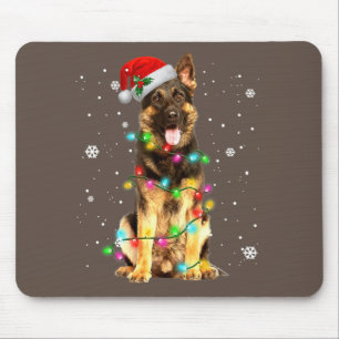 German Shepherd Dog Tree Christmas Sweater Xmas Do Mousepad