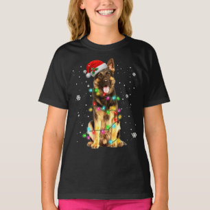 German Shepherd Dog Tree Christmas Sweater Xmas Do T-Shirt