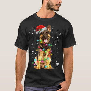 German Shepherd Dog Tree Christmas Sweater Xmas Do T-Shirt