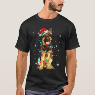 German Shepherd Dog Tree Christmas Sweater Xmas Do T-Shirt