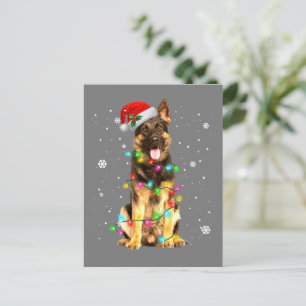 German Shepherd Dog Tree Christmas Sweater Xmas Postkarte