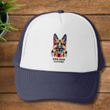 German Shepherd Dog Vater Personalisiert Low Poly 