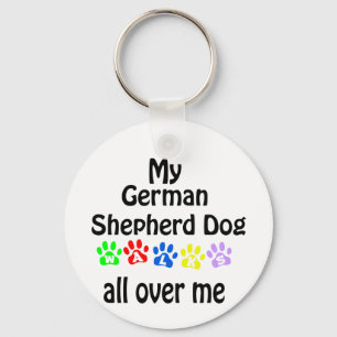 German Shepherd Dog Walks Design Schlüsselanhänger