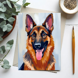 German Shepherd | Dog Watercolor Pet Card