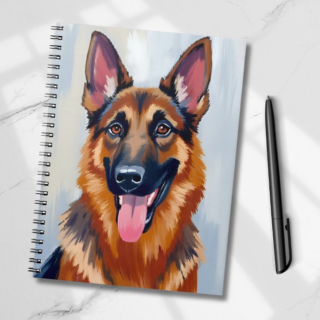 German Shepherd | Dog Watercolor Pet  Notizblock (Von Creator hochgeladen)