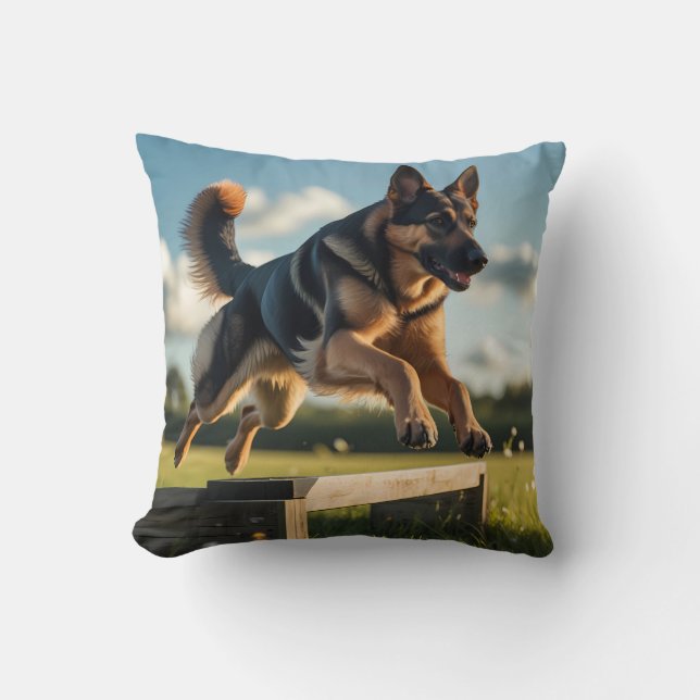 German Shepherd Elegant Throw Kissen (Vorderseite)