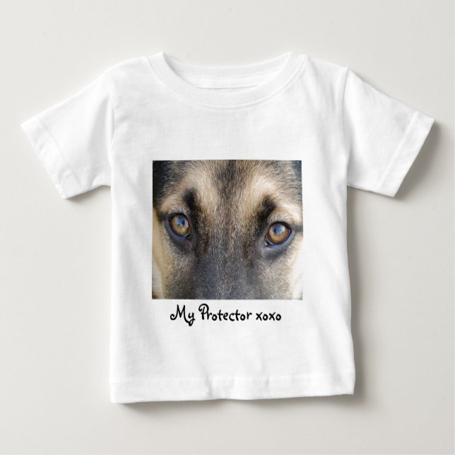 German Shepherd Eyes Baby T-shirt (Vorderseite)