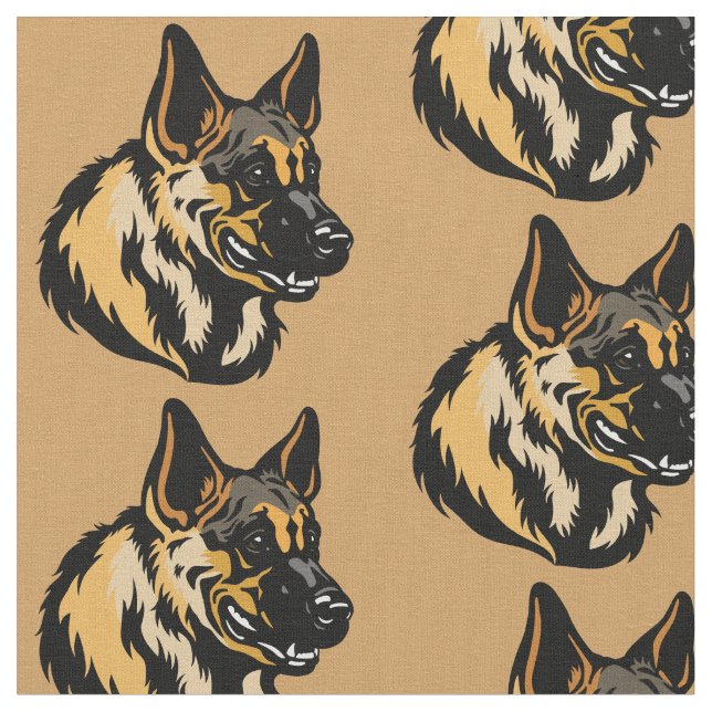 German Shepherd Fabric Stoff (Nahaufnahme)