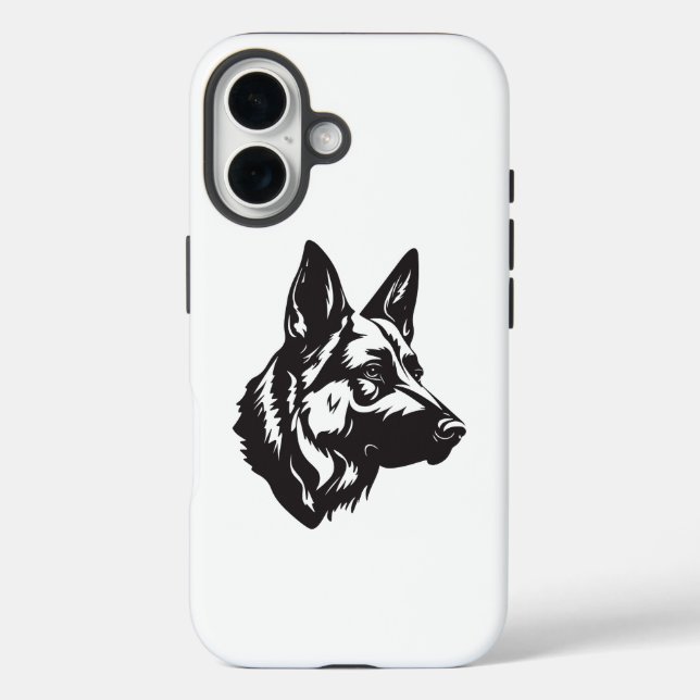 German Shepherd Face iPhone Case (Rückseite)