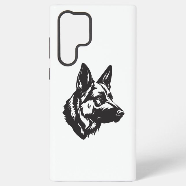 German Shepherd Face Samsung Case Galaxy Hülle (Rückseite)