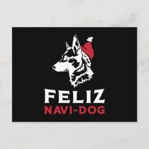 German Shepherd Feliz Navi-Dog Hunde Vintag Funny Postkarte