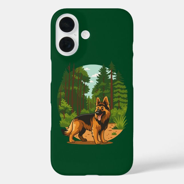 German Shepherd Forest Adventure Dog  Case-Mate iPhone Hülle (Rückseite)