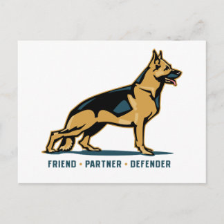 German Shepherd Friend Postkarte