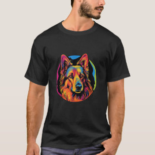 German Shepherd Funny Dog Pop Art Pet Liebe Mama T T-Shirt