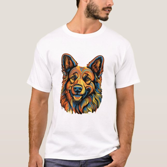 German Shepherd Funny Dog T-Shirt (Vorderseite)