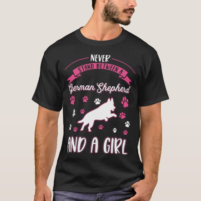 German Shepherd Girl T-Shirt (Vorderseite)