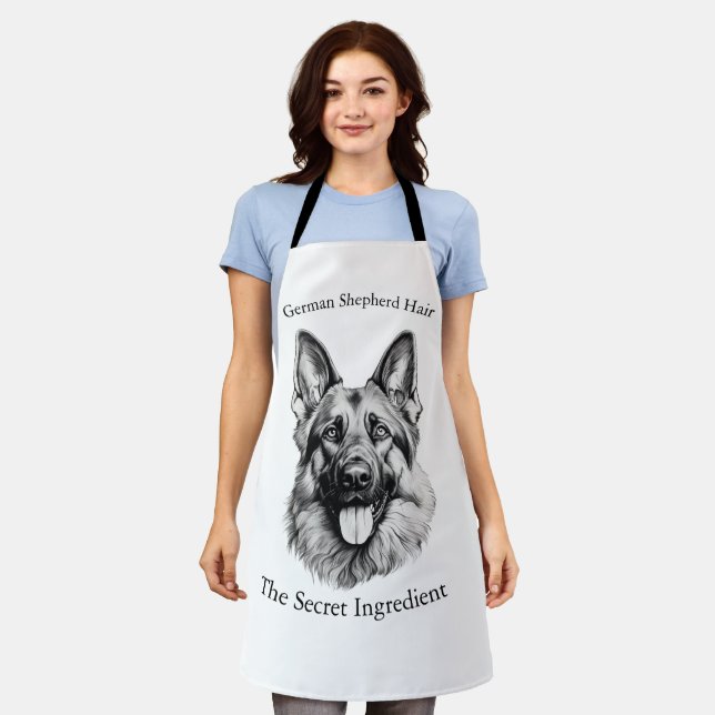 German Shepherd Hair the Secret Ingredient Apron Schürze (Getragen)