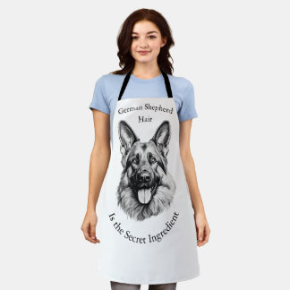 German Shepherd Hair the Secret Ingredient Apron Schürze