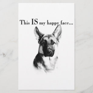 German Shepherd Happy Face