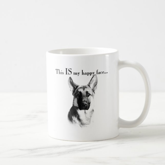 German Shepherd Happy Face Tasse (Rechts)