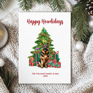 German Shepherd Happy Howlidays Card Feiertagskarte