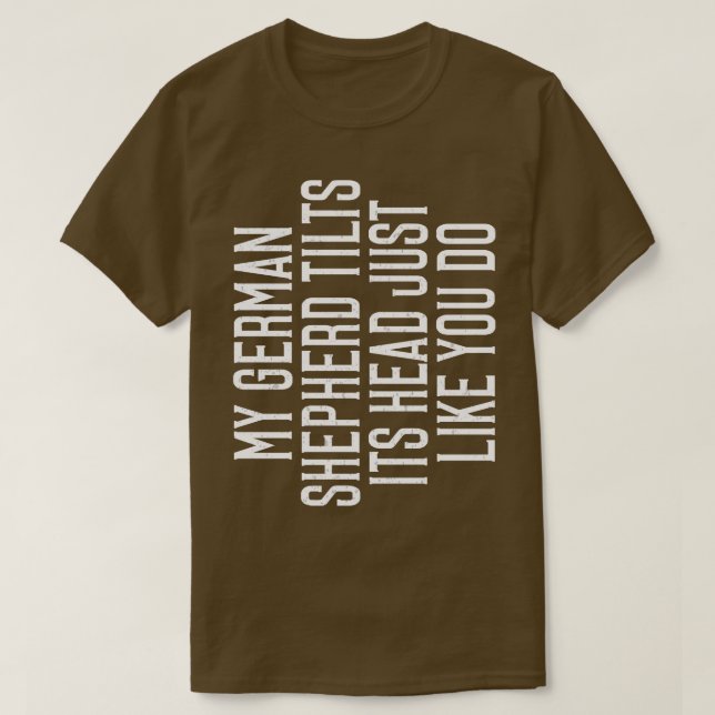 German Shepherd Head Tilt T-Shirt (Design vorne)