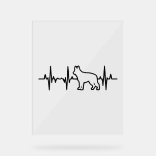 German Shepherd Heartbeat Acrylschild