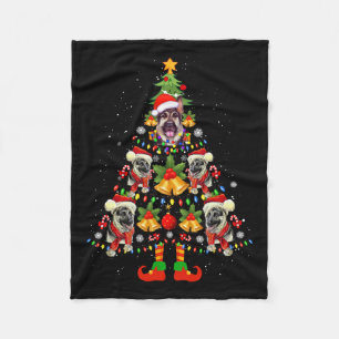 German Shepherd Hund Weihnachtsmannmütze Weihnacht Fleecedecke