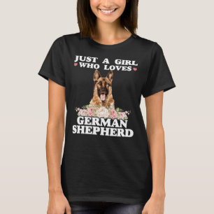 German Shepherd Just A Girl Who Lieben Yorkie T-Shirt