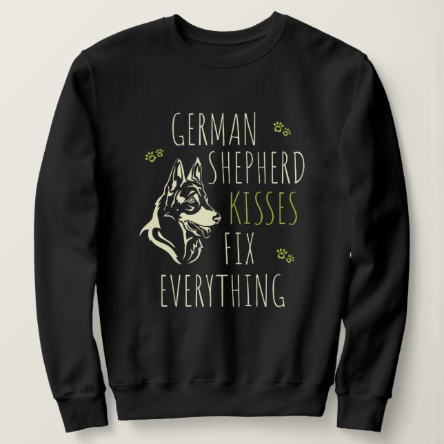 German Shepherd Kisses Fix - Pet Lover Sweatshirt (Design vorne)