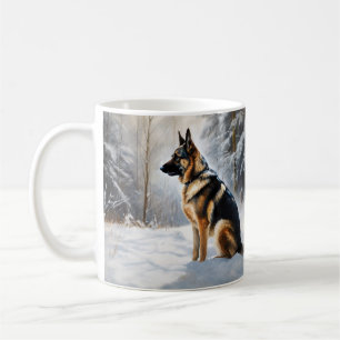 German Shepherd Let It Snow Weihnachten Kaffeetasse