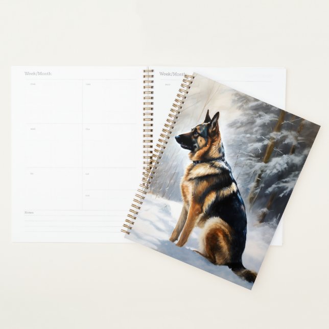 German Shepherd Let It Snow Weihnachten Planer (Anzeige)