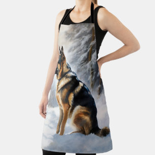 German Shepherd Let It Snow Weihnachten Schürze