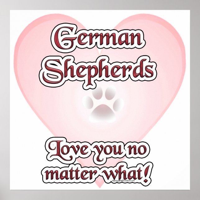 German Shepherd Liebe You Poster (Vorne)