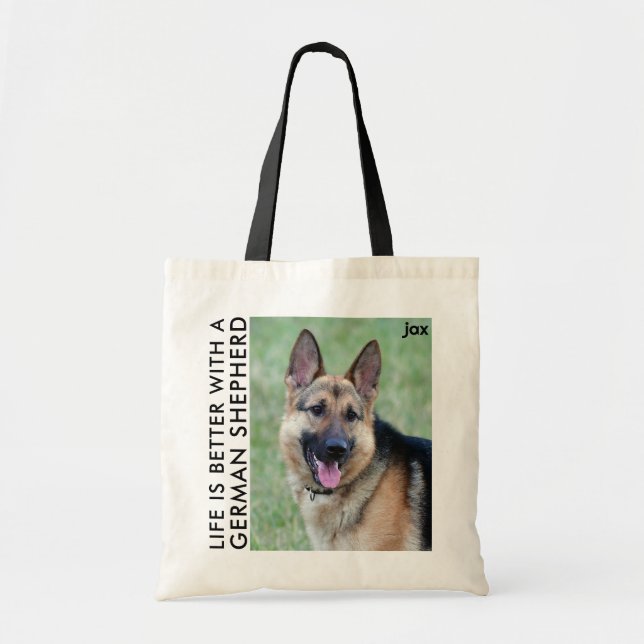 German Shepherd Lover Hund Mama Custom Dog Foto Tragetasche (Vorne)