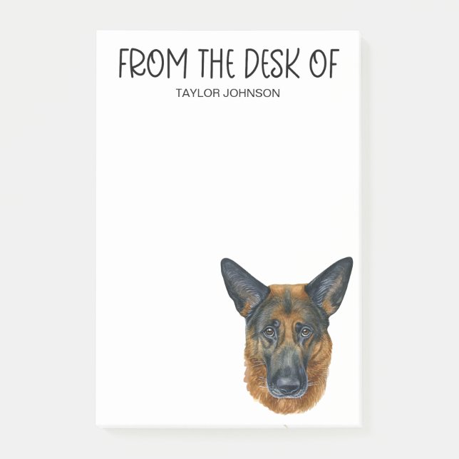 German Shepherd Lover Post-it Klebezettel (Vorderseite)