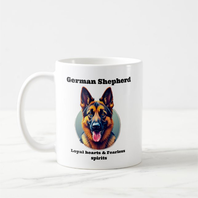 German Shepherd Loyal— Spirituosen Tasse (Links)
