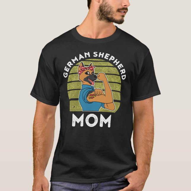 German Shepherd Mama Funny German Shepherd T-Shirt (Vorderseite)