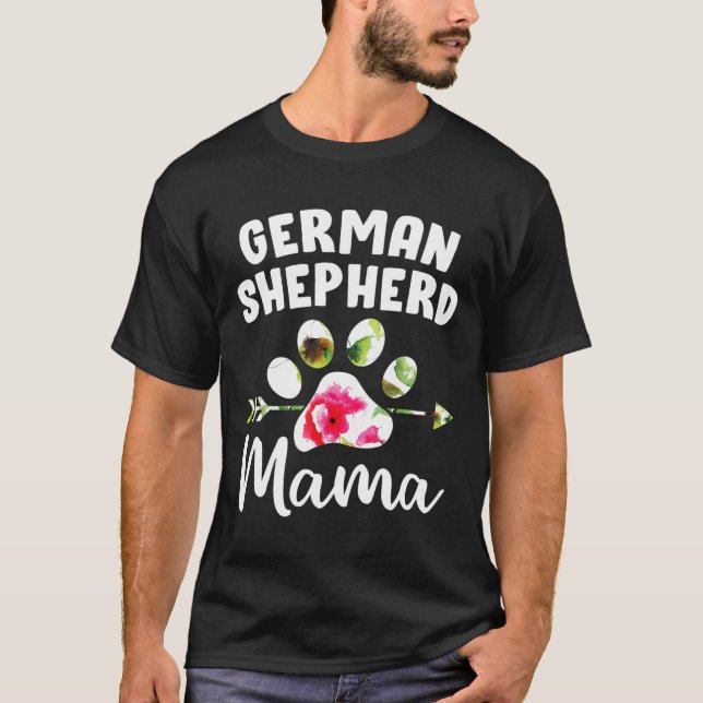 German Shepherd Mama German Shepherd Dog T-Shirt (Vorderseite)