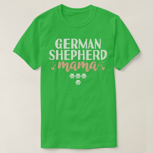 German Shepherd Mama Gift T-Shirt (Design vorne)