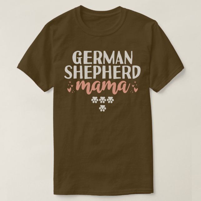 German Shepherd Mama Gift T-Shirt (Design vorne)