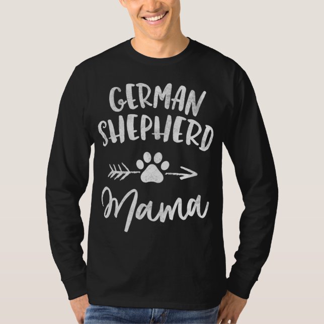 German Shepherd Mama Shepherd Lover Eigentümer Ges T-Shirt (Vorderseite)